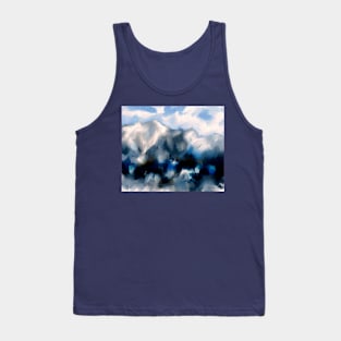 Blue Abstract Expressionism Tank Top